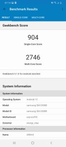 GALAXY S20 ULTRA - Geekbench 5 - BENCHIMO