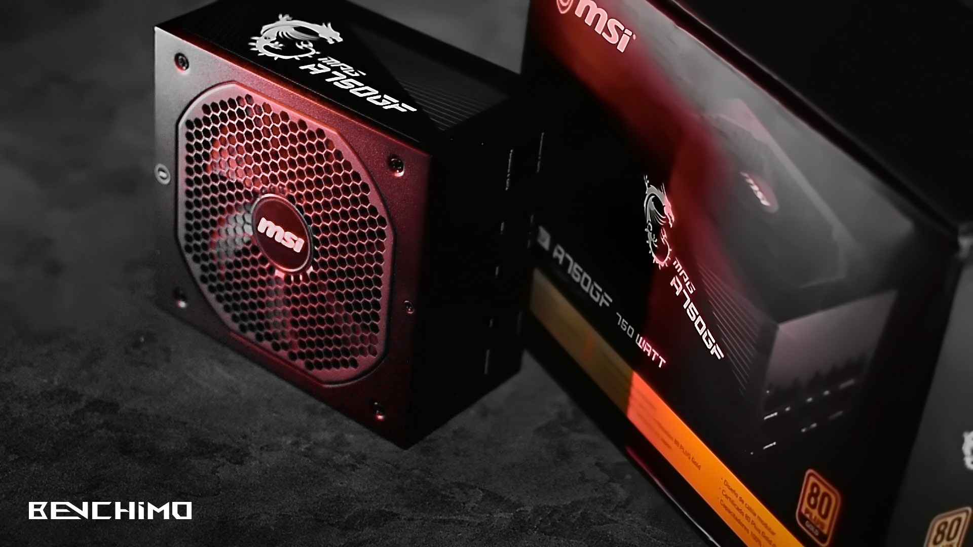 جعبه گشایی پاور 750 وات طلایی MSI MPG A750GF