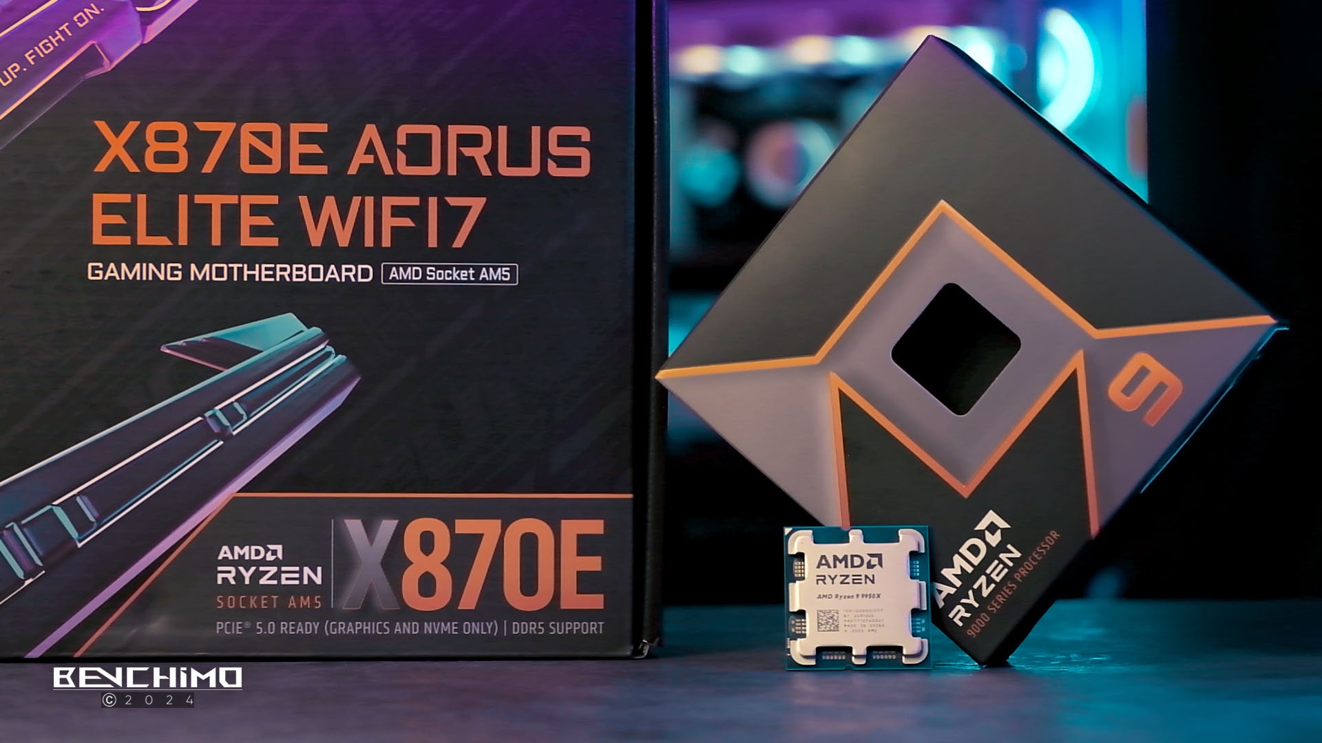 پردازنده AMD RYZEN 9 9950X و مادربرد X870E AORUS ELITE WIFI7