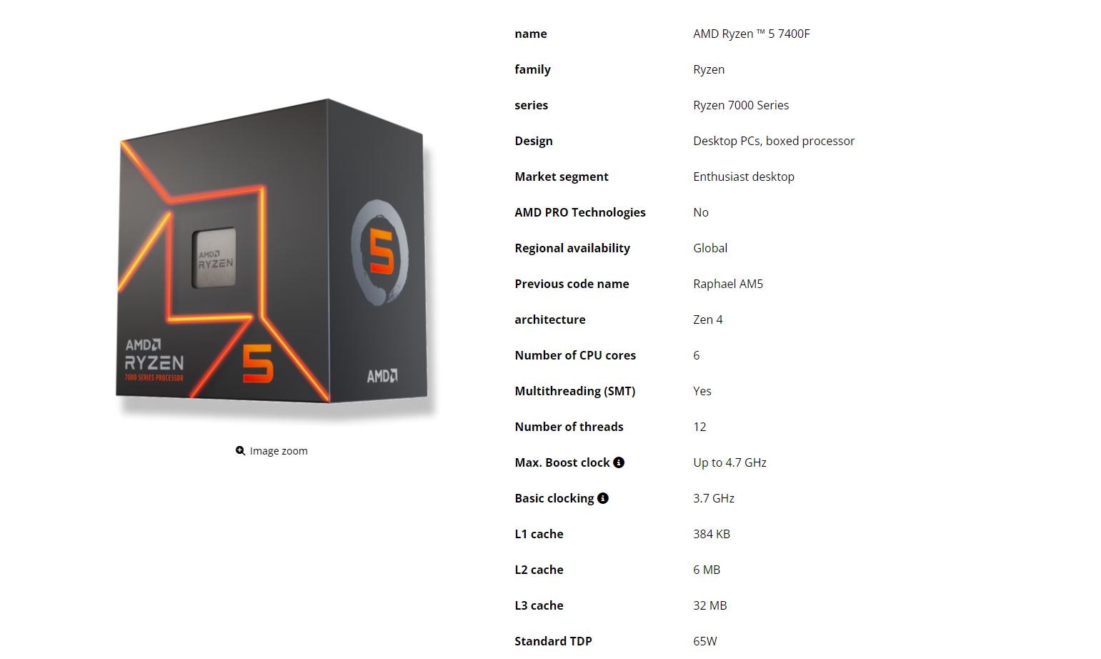 شرکت AMD در سکوت خبری پردازنده Ryzen 5 7400F را در وبسایتش قرار داد