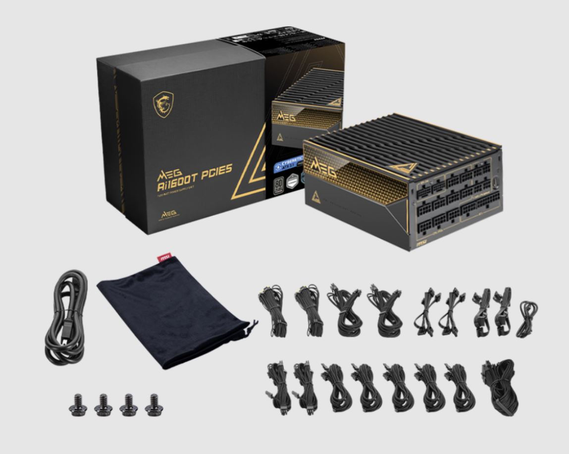 شرکت MSI از پاورهای MEG Ai1600T PCIE5 و MPG A1250GS رونمایی کرد