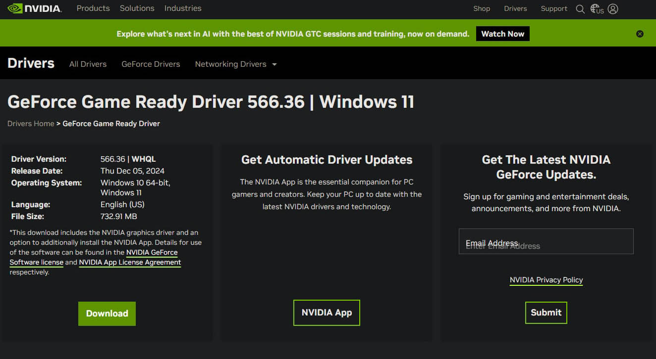 دانلود درایور انویدیا