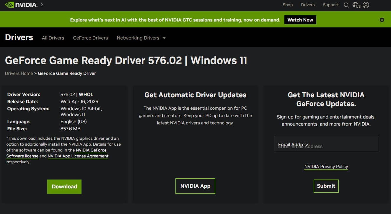 مشکل درایور انویدیا