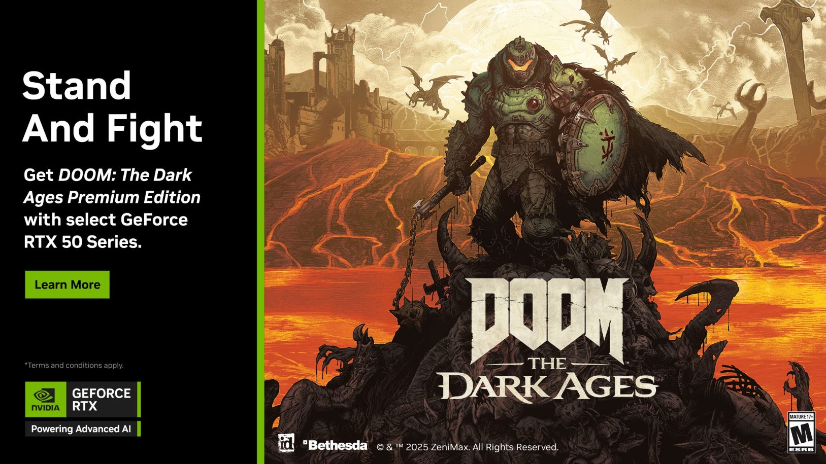 باندل جدید انویدیا با عنوان «DOOM: The Dark Ages» برای سری کارت‌ گرافیک‌های GeForce RTX 50