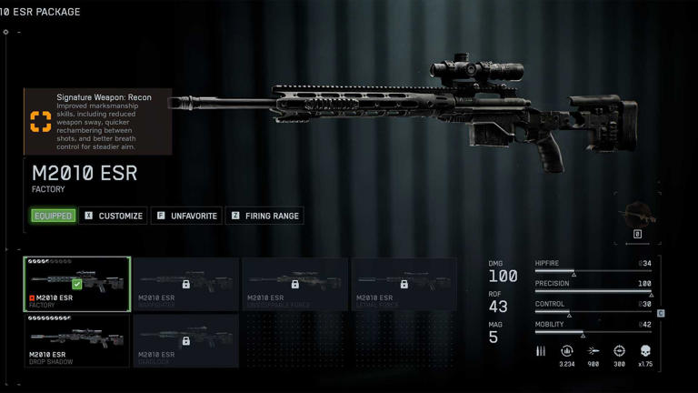 M2010 ESR در بازی Battlefield 6