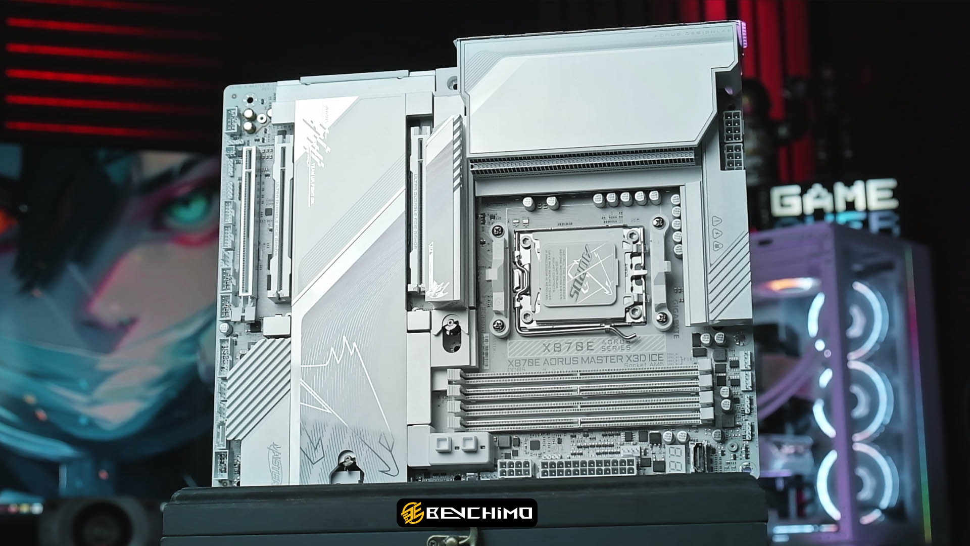 طراحی و قدرت مادربرد X870E AORUS MASTER X3D ICE گیگابایت