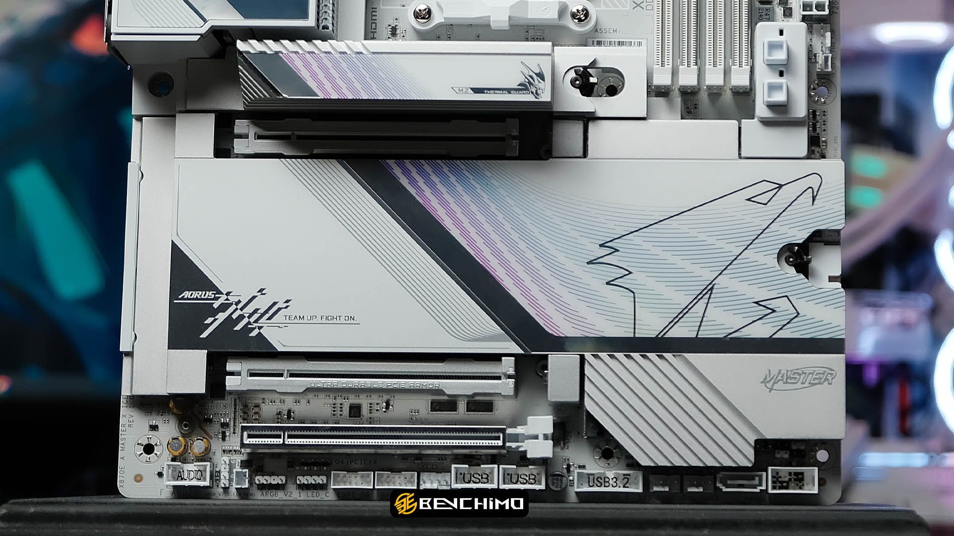 هیت سینک مادربرد X870E AORUS MASTER X3D ICE گیگابایت