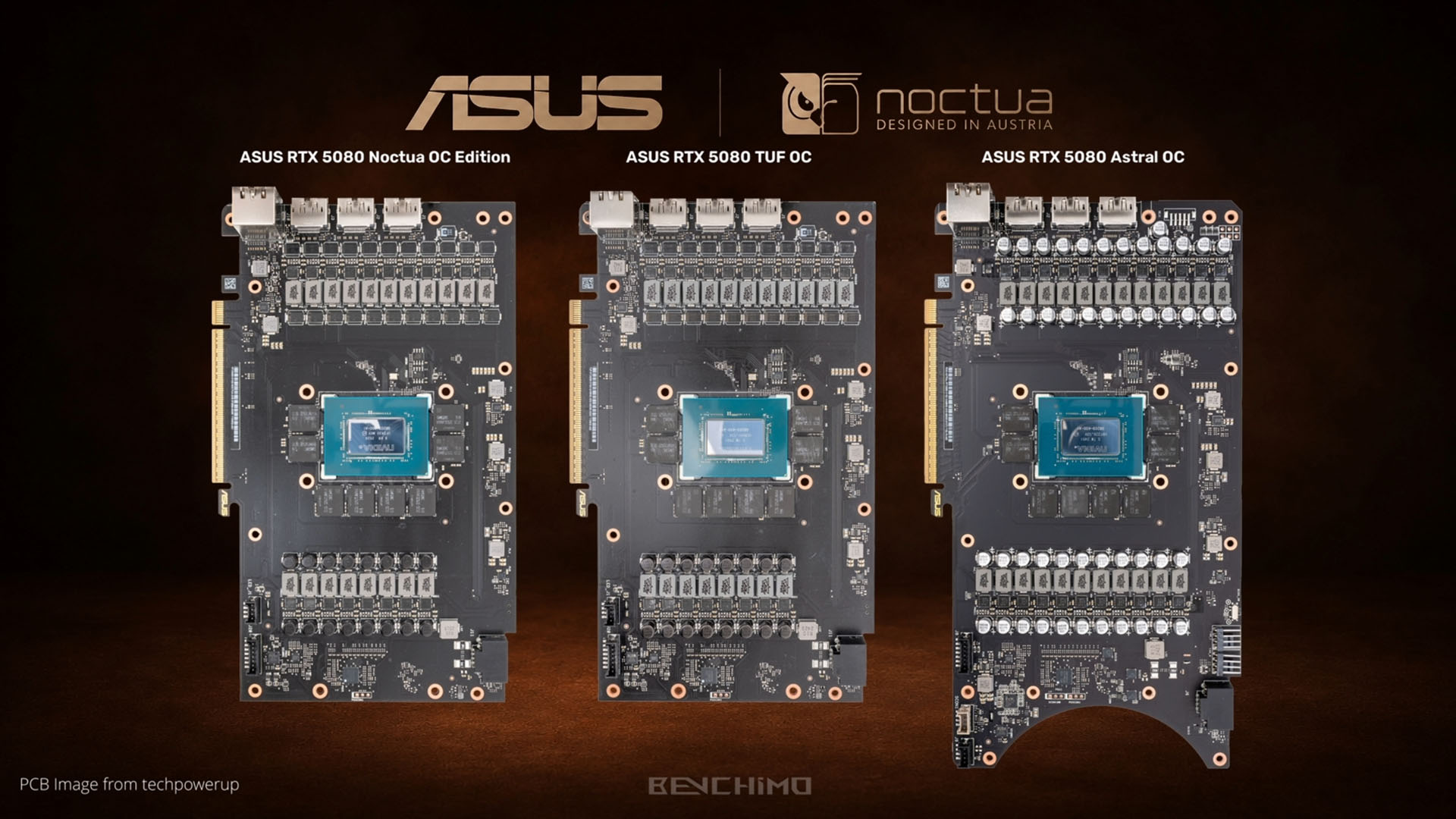 آیا ASUS RTX 5080 Noctua OC Edition از PCB اختصاصی استفاده می‌کند؟